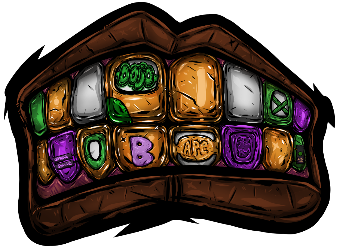 Bored Ape Dojo Club grillz artwork