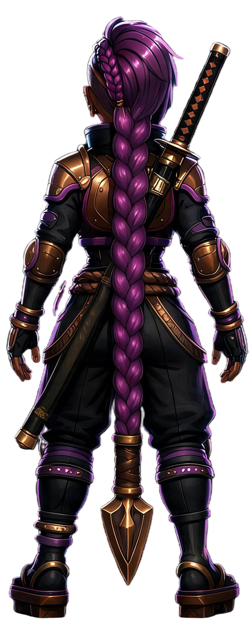 Katsumi back profile character artwork