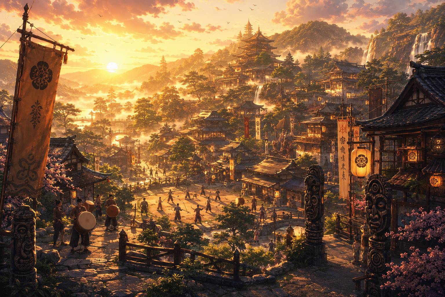Katsumi golden village environment artwork